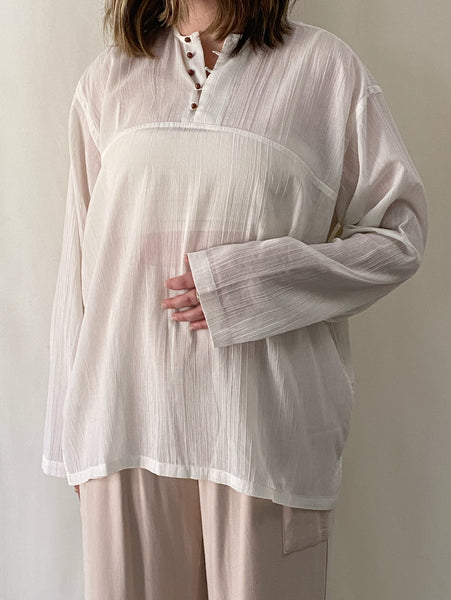 White Gauze Henley
