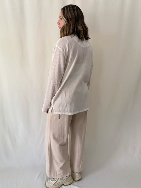 White Gauze Henley