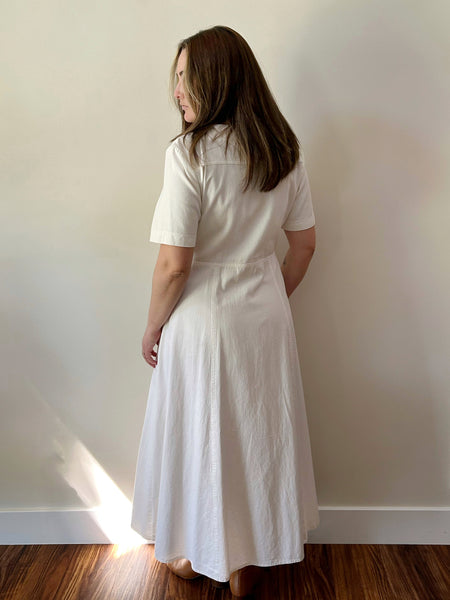 White Cotton Maxi Dress