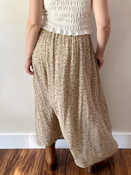 Pure Silk Floral Skirt