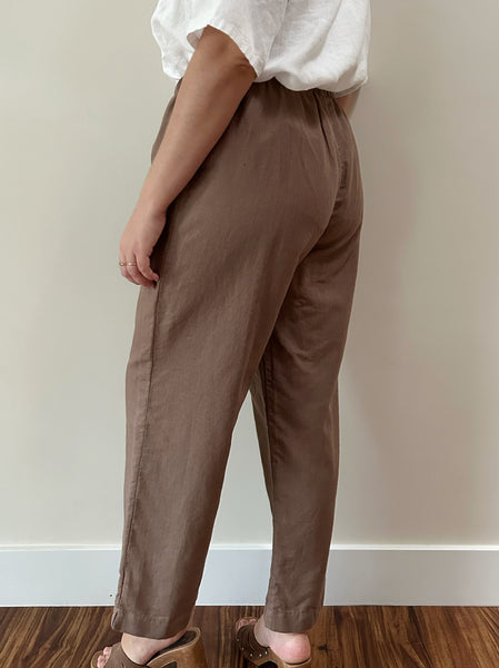 Brown Linen Pants (l-xl)