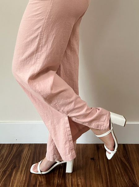 Pink Linen Pants (xs-s)