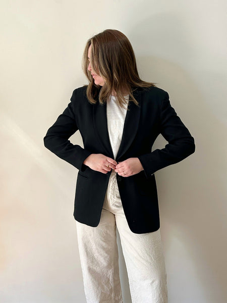 Black Wool Blazer