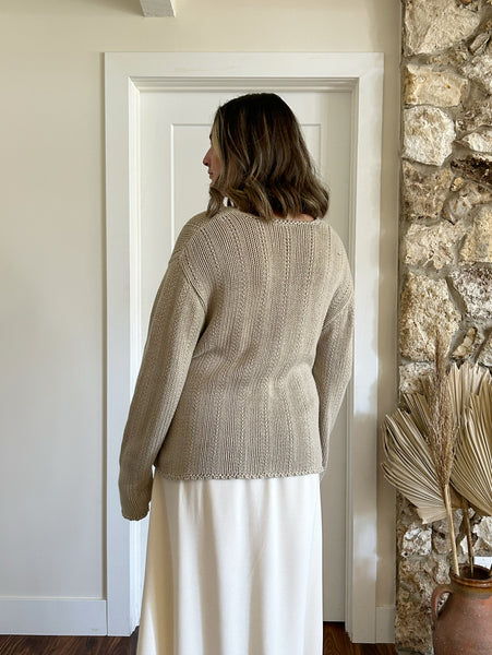 Taupe Cotton Sweater