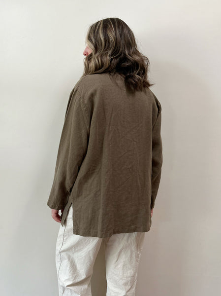 Olive Linen Tunic