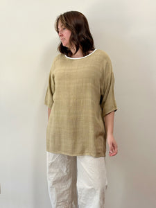 Tan Textured Tee Shirt