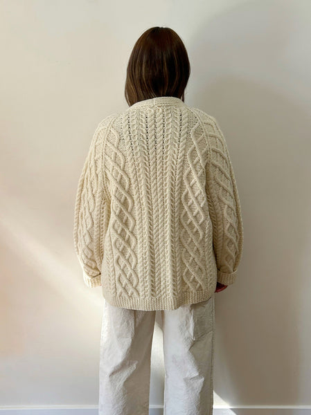 Cream Wool Cardigan