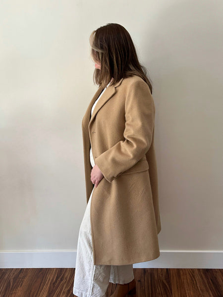 Tan Long Wool Coat