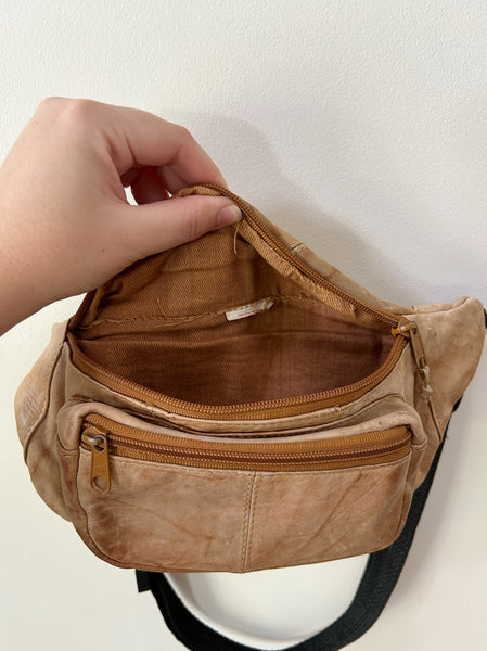 Tan Fanny Pack - Genuine Leather