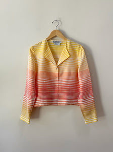 Pure Silk Gradient Stripe blouse