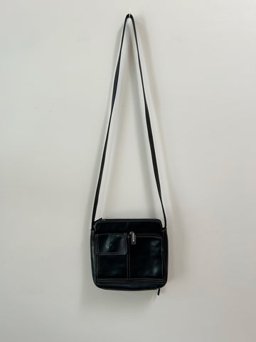 Black Leather Crossbody Purse