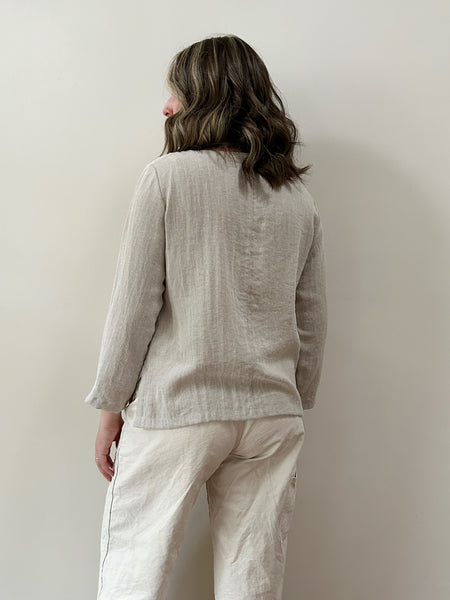 Linen Asymmetrical Top