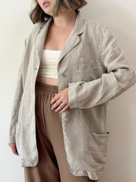 Oat Linen Chore Jacket