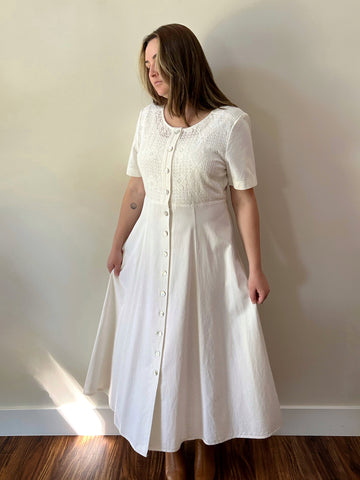 White Cotton Maxi Dress