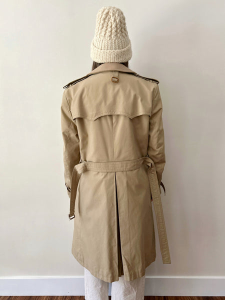 Tan Wool Lined Trench Coat