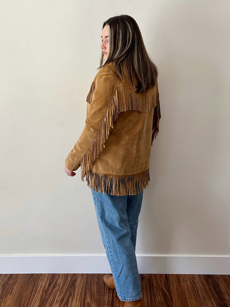 Tan Suede Fringe Jacket