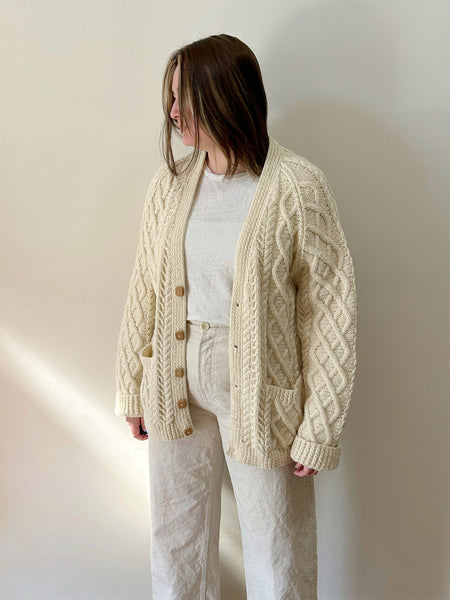 Cream Wool Cardigan