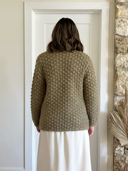 Brown Textured Cardigan