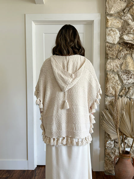 Cream Cotton Kate Spade Poncho