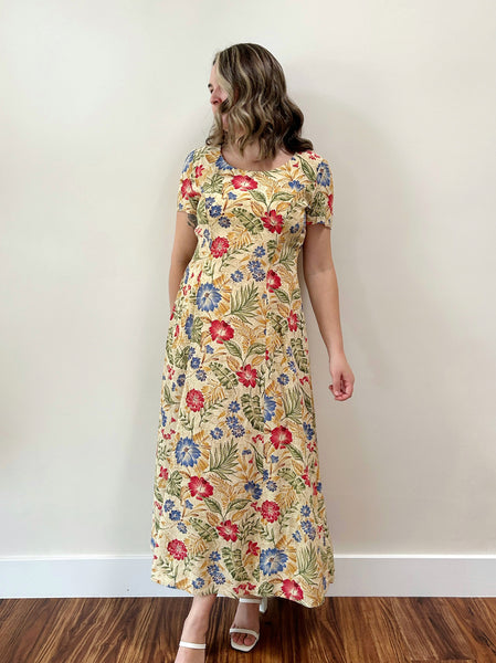 Pure Silk Floral Vacation Dress