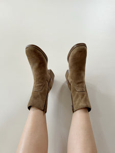 Tan Suede Ankle Boots (7.5)