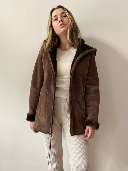 Espresso Suede Zipper Jacket
