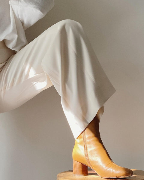 Giorgio Armani Cream Silk Trousers