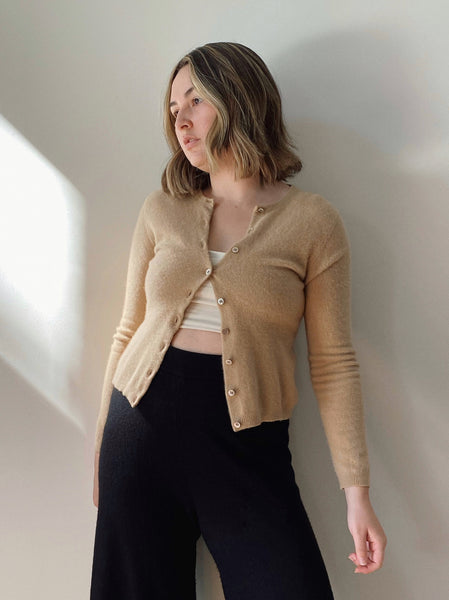 Tan Cashmere Cardigan (xs/s)