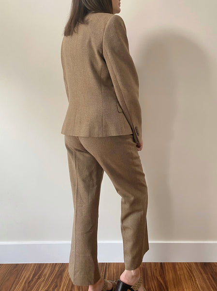 Wool Blazer and Pants Suit Set