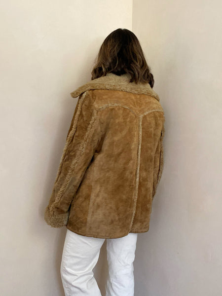 Suede Sherpa Coat