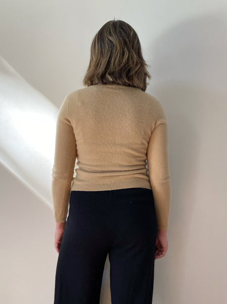 Tan Cashmere Cardigan (xs/s)